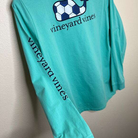 Vineyard Vines Teal Long Sleeve Soccer Tee XL - Picture 3 of 7